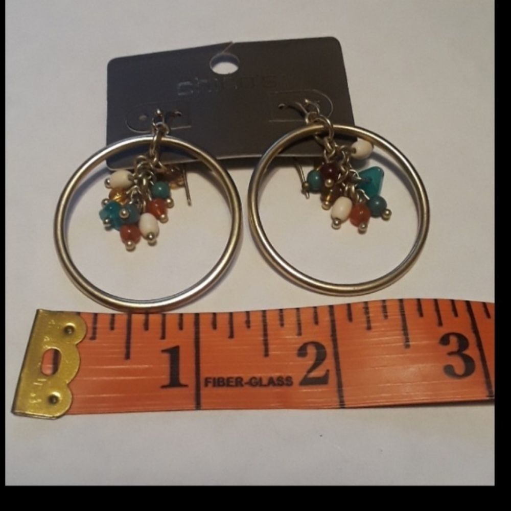 Sleek Multi-Color Cluster Hoop Earrings - Picture 9 of 9